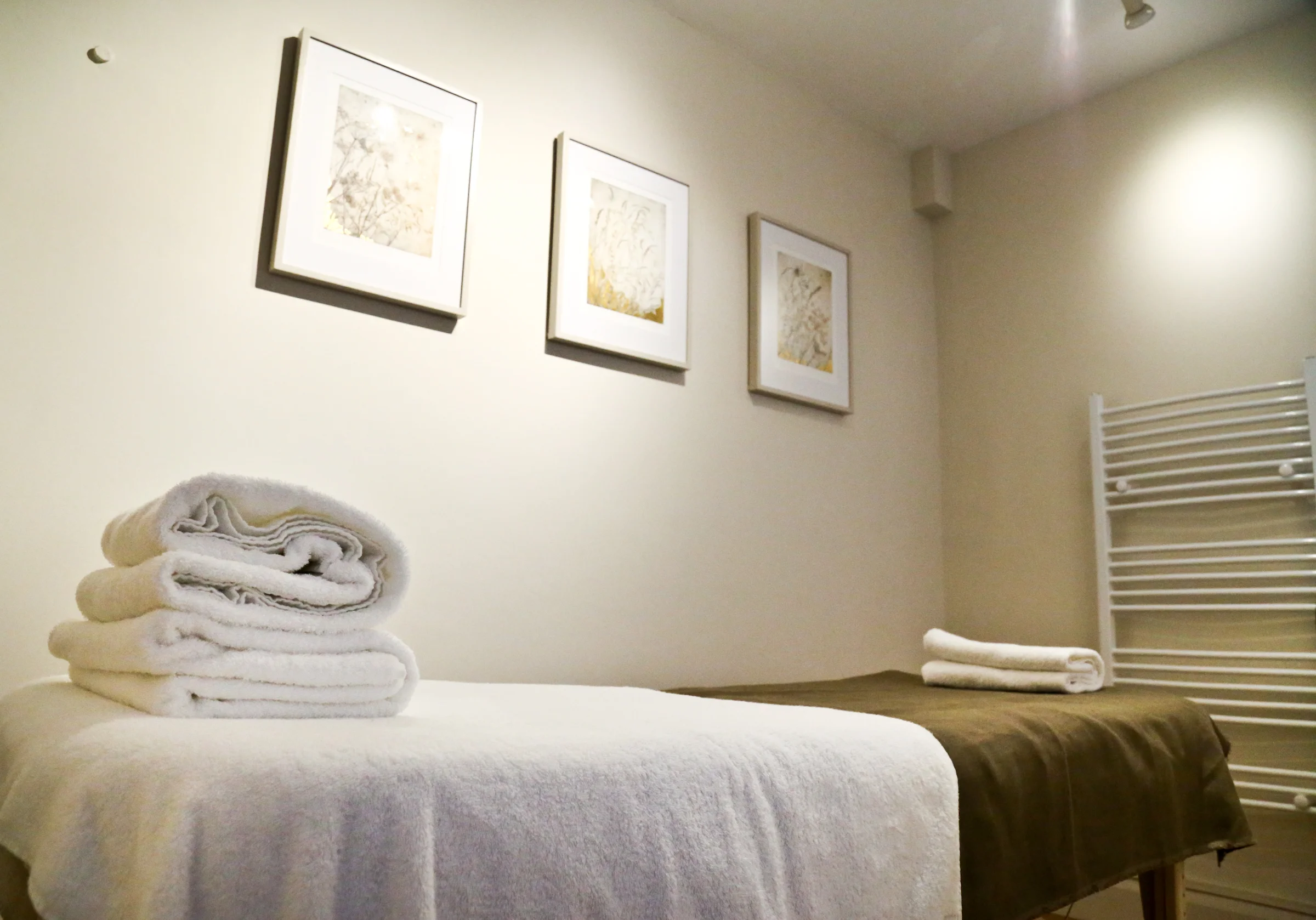 Our tranquil therapy room with original artwork