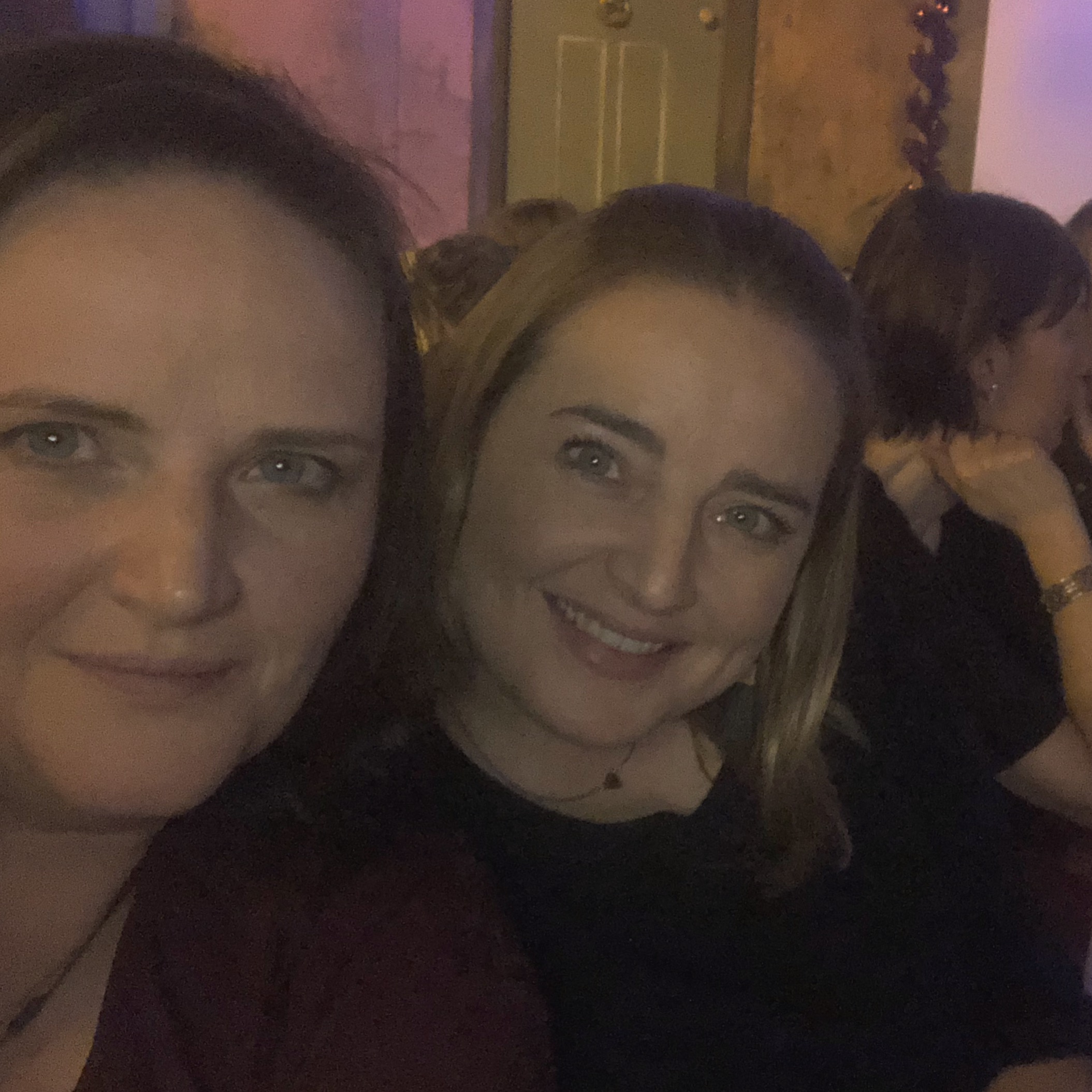 with sister Kathryn at June Rodgers Cabaret where our brother Patrick was MD