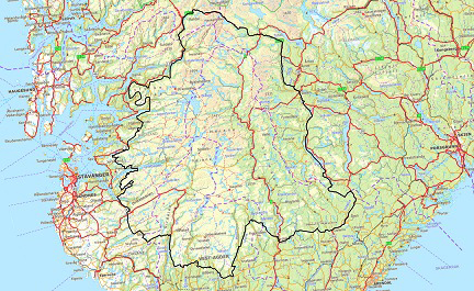 Forslag til avgrensing av planområdet/utredningsområdet, jf. planprogram. Kartarbeid: Norsk villreinsenter