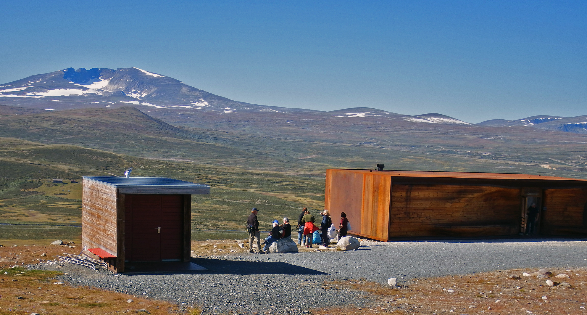 "viewpoint Snøhetta", det flotte anlegget med utsikt mot Snøhetta. Foto: Tor Punsvik