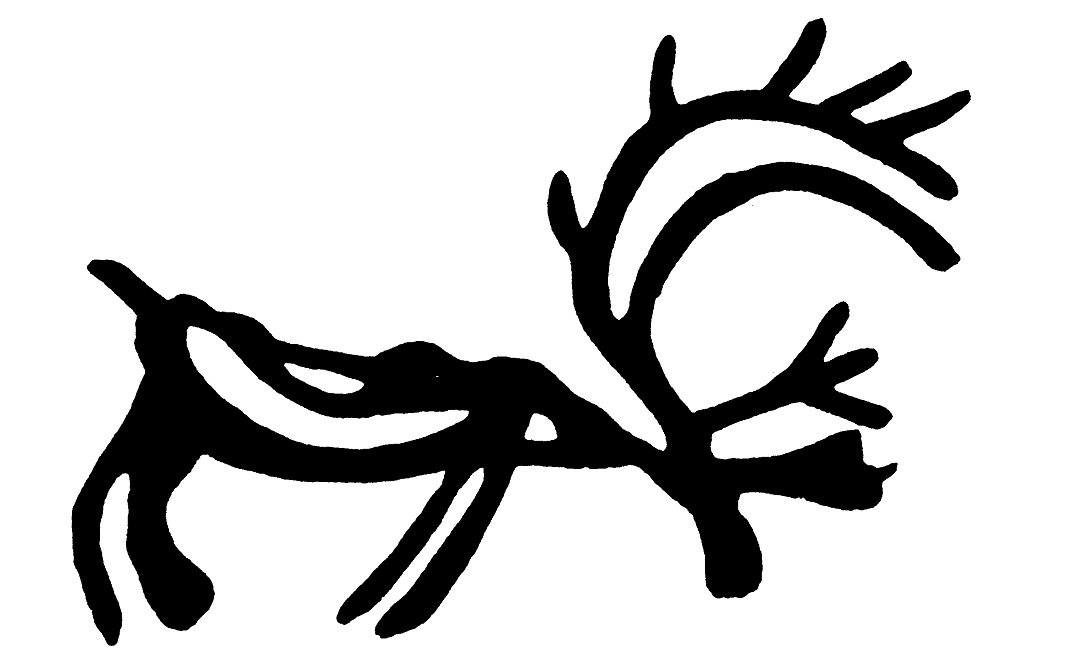 Illustrasjon: Frå dekor på ei samisk runebomma