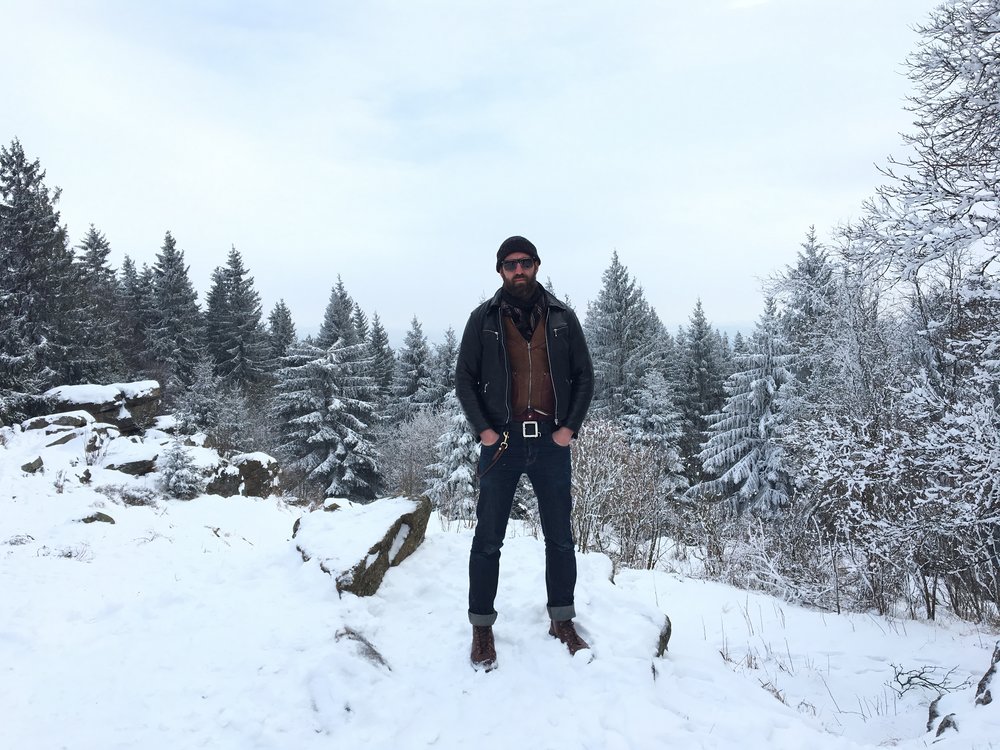  Climbing a mountain on a visit to Budvar Brewery in Czech  