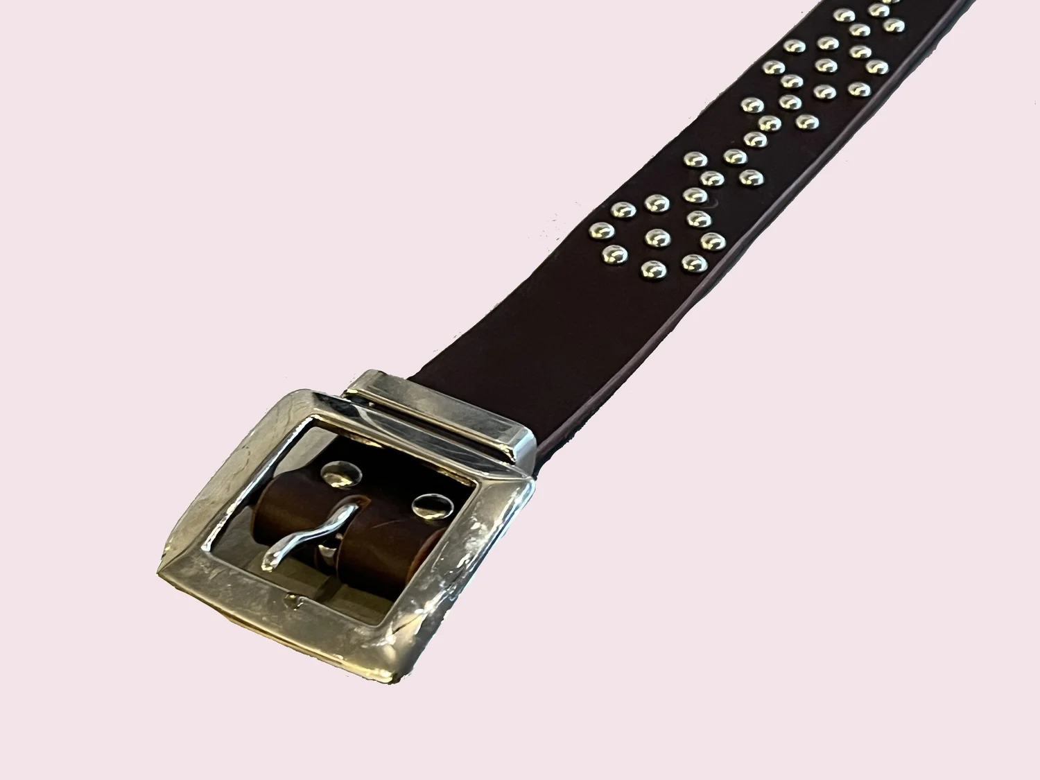 B.bolt leather artisan studded belt B905 - Black Vintage Studded Belt - Double J Saddlery main image 2