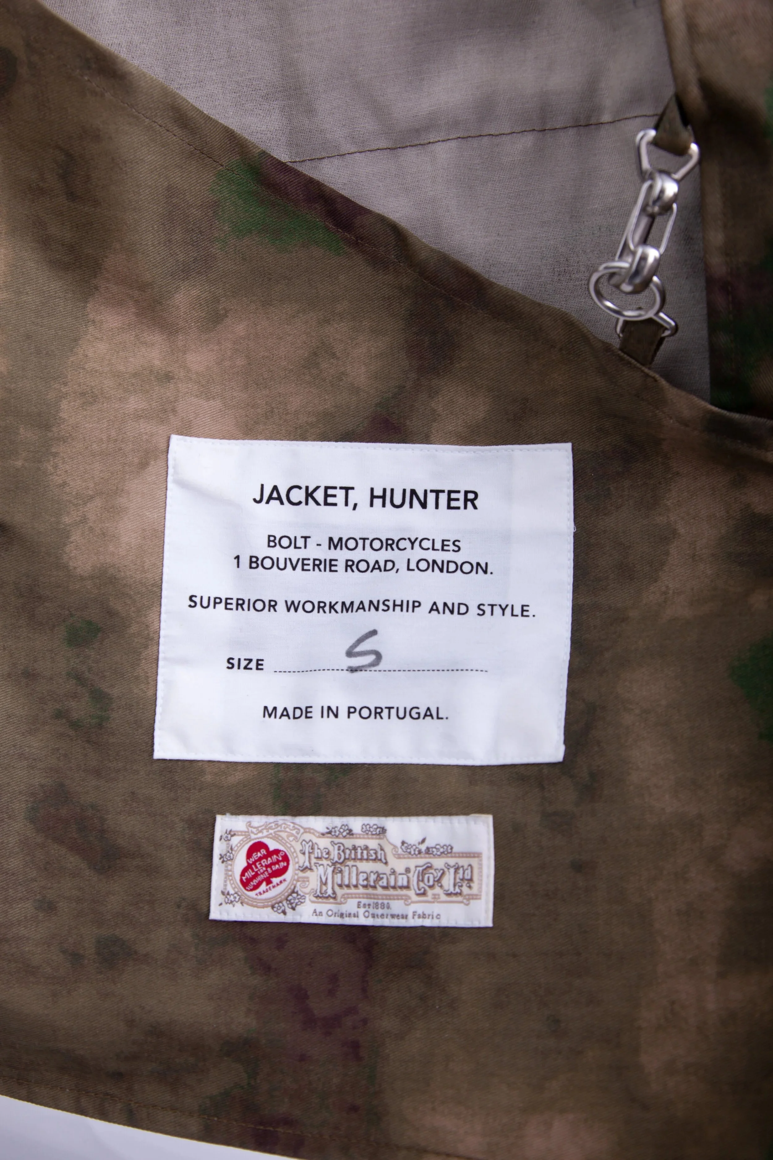 bolt london motorcycle waterproof waxed motorcycle jacket  check british millerain camoflage