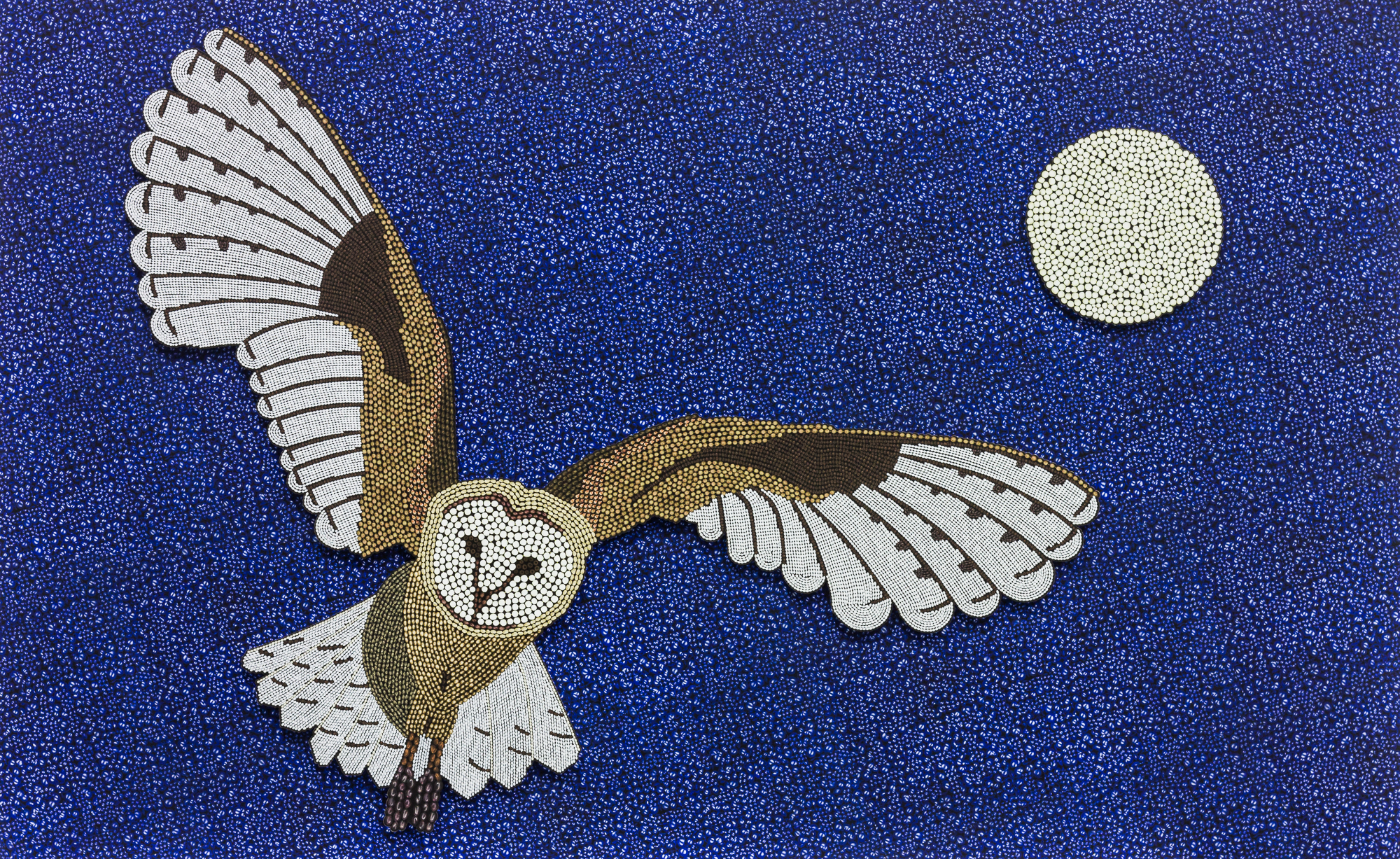 Barn Owl and Moon, 2019