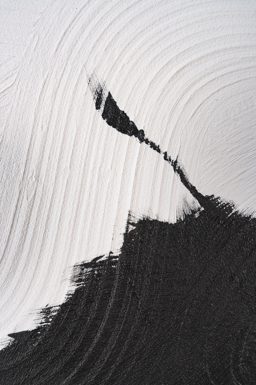 Expressive cow portrait using negative space and sweeping acrylic strokes by Josh Brown.