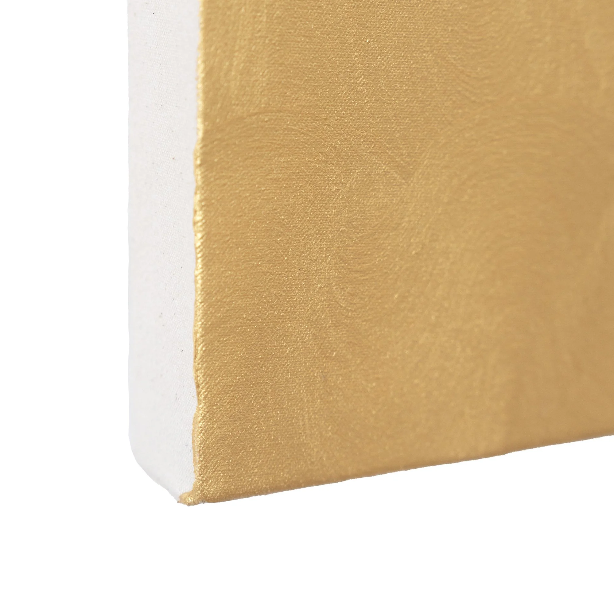 Detail showing layered gold paint and subtle surface texture in a contemporary acrylic painting by Josh Brown.