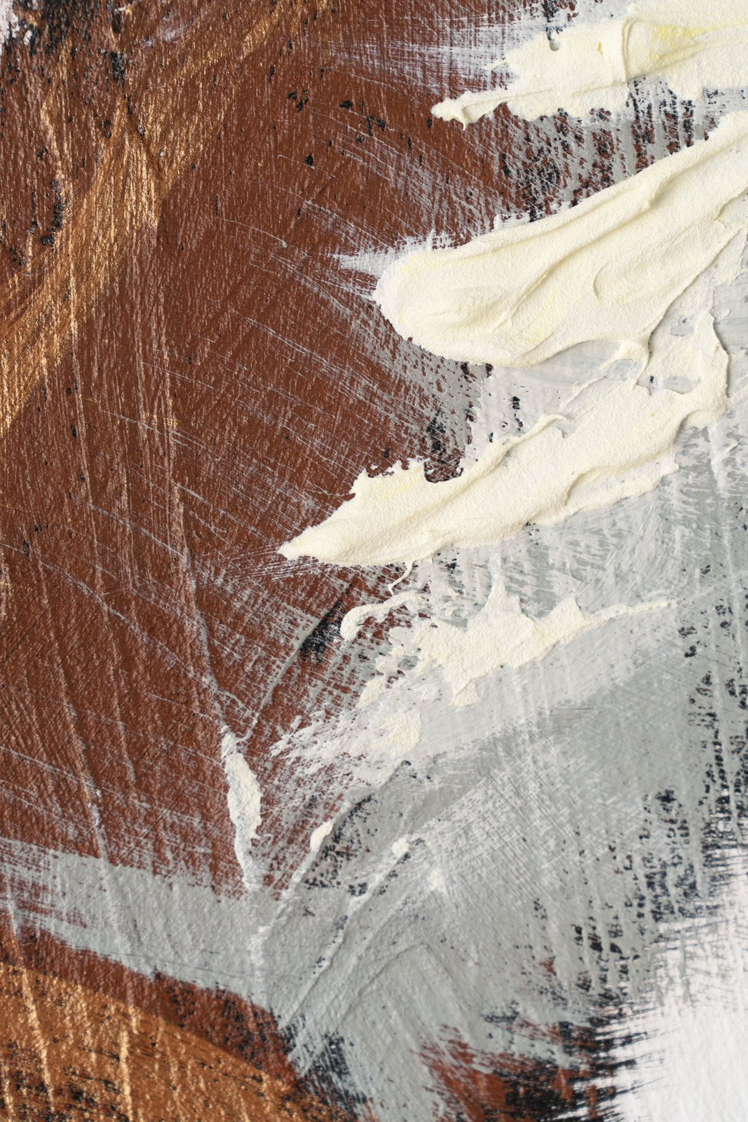 Double donkey composition emphasizing texture, symmetry, and gestural paint by Josh Brown.