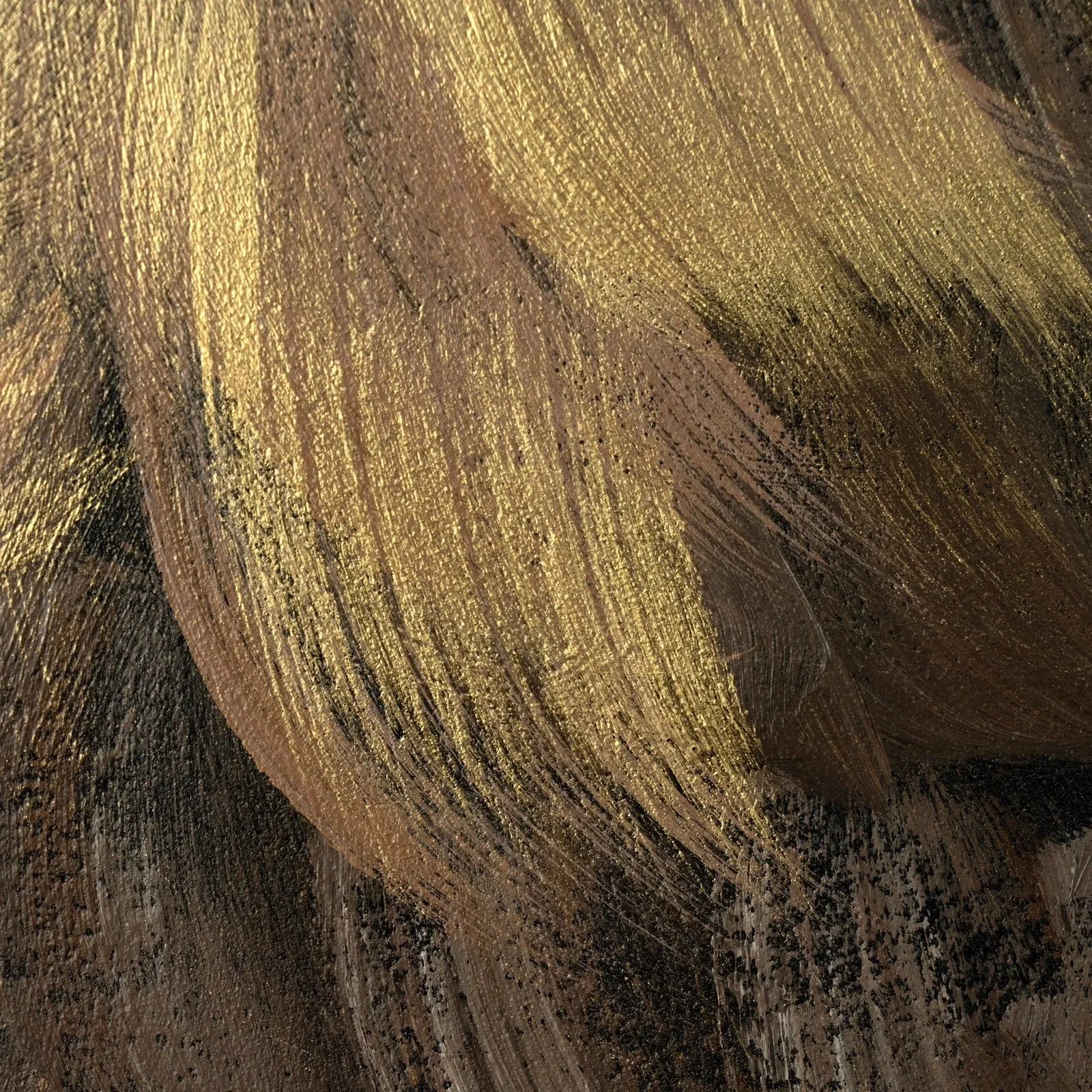 Expressive acrylic painting of two donkeys with warm brown tones and gestural marks by Josh Brown.