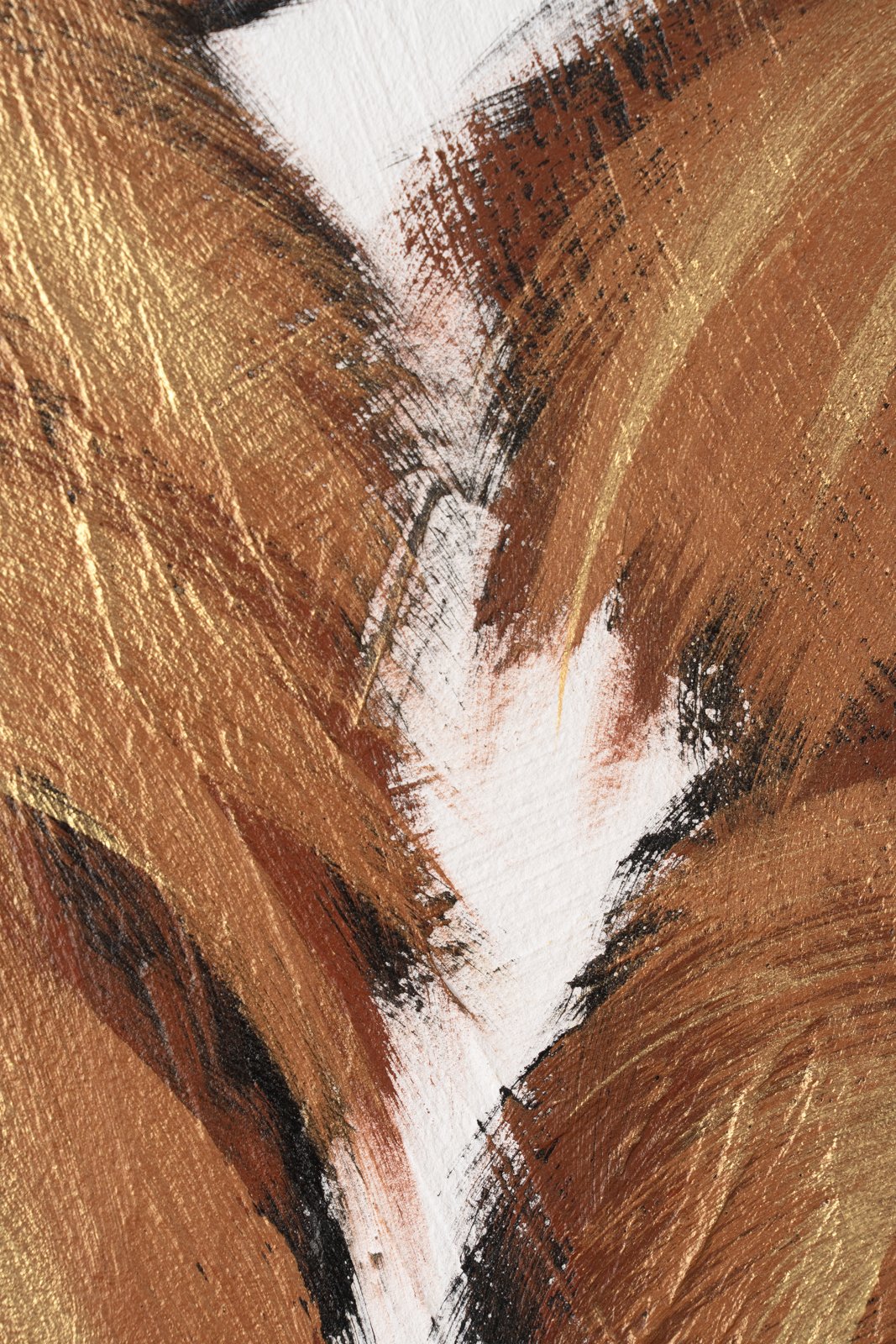Modern figurative painting of two donkeys positioned side by side cropped in on a fur detail by the artist Josh Brown.
