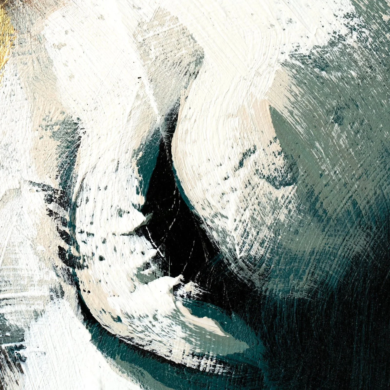 Close-up donkey portrait with bold strokes, tactile texture, and softened edges by Josh Brown.