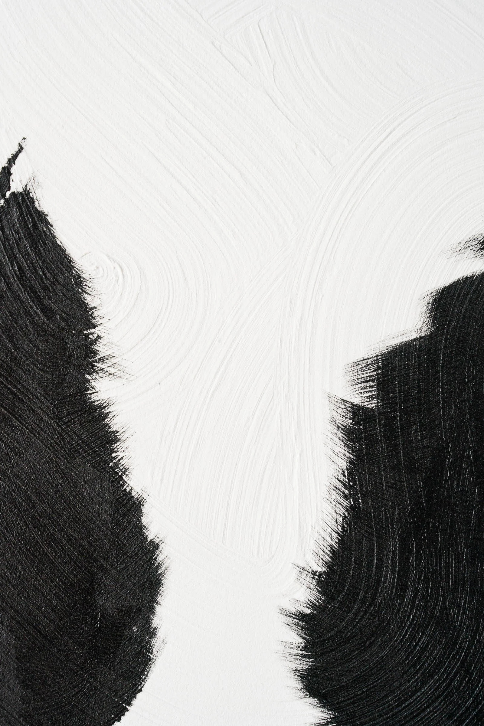 Painterly calf artwork using silhouette and texture to suggest form by Josh Brown.