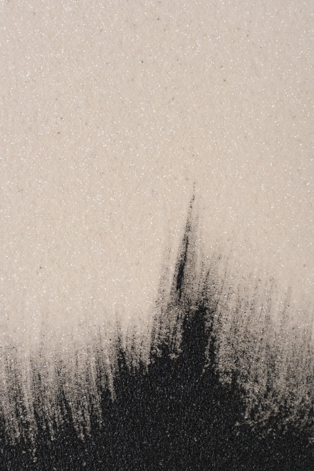 Detail of elongated ostrich necks creating visual cadence across a calm neutral background by Josh Brown.