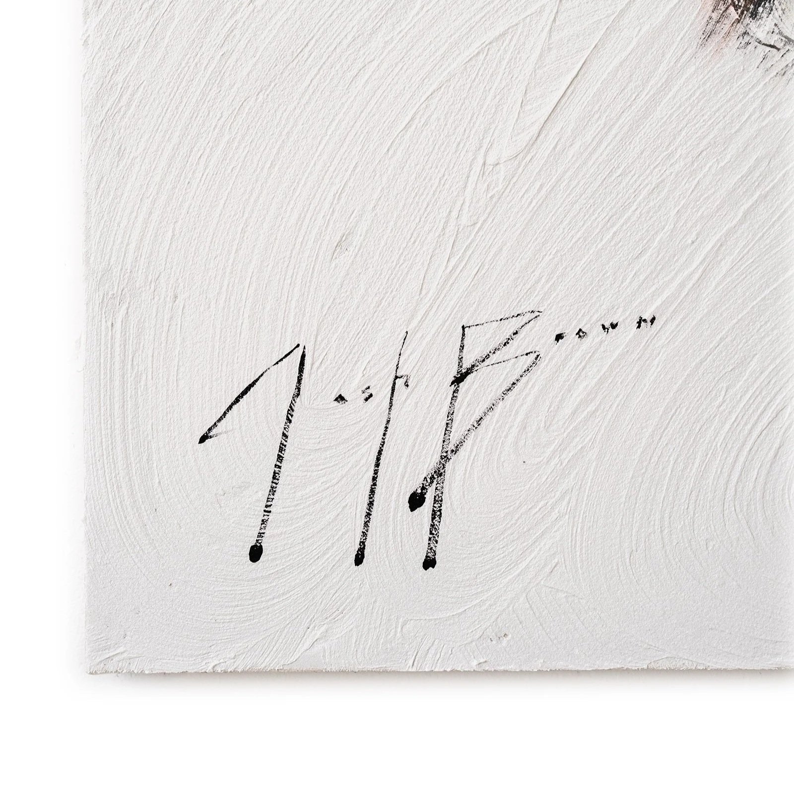 Contemporary donkey painting featuring paired forms and expressive brushwork as well as the artist's signature by Josh Brown.