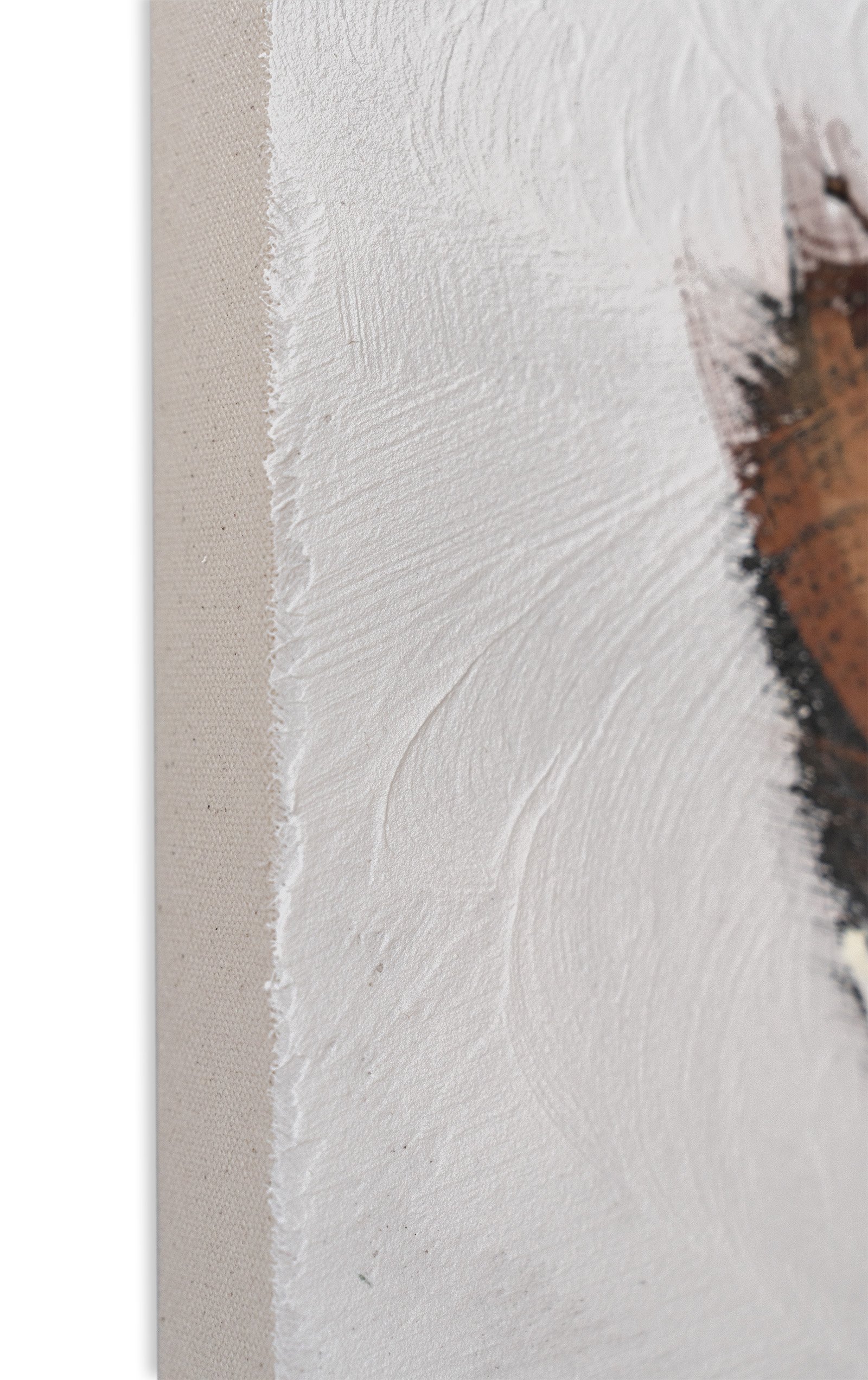 An angled view of a donkey painting by the artist Josh Brown.