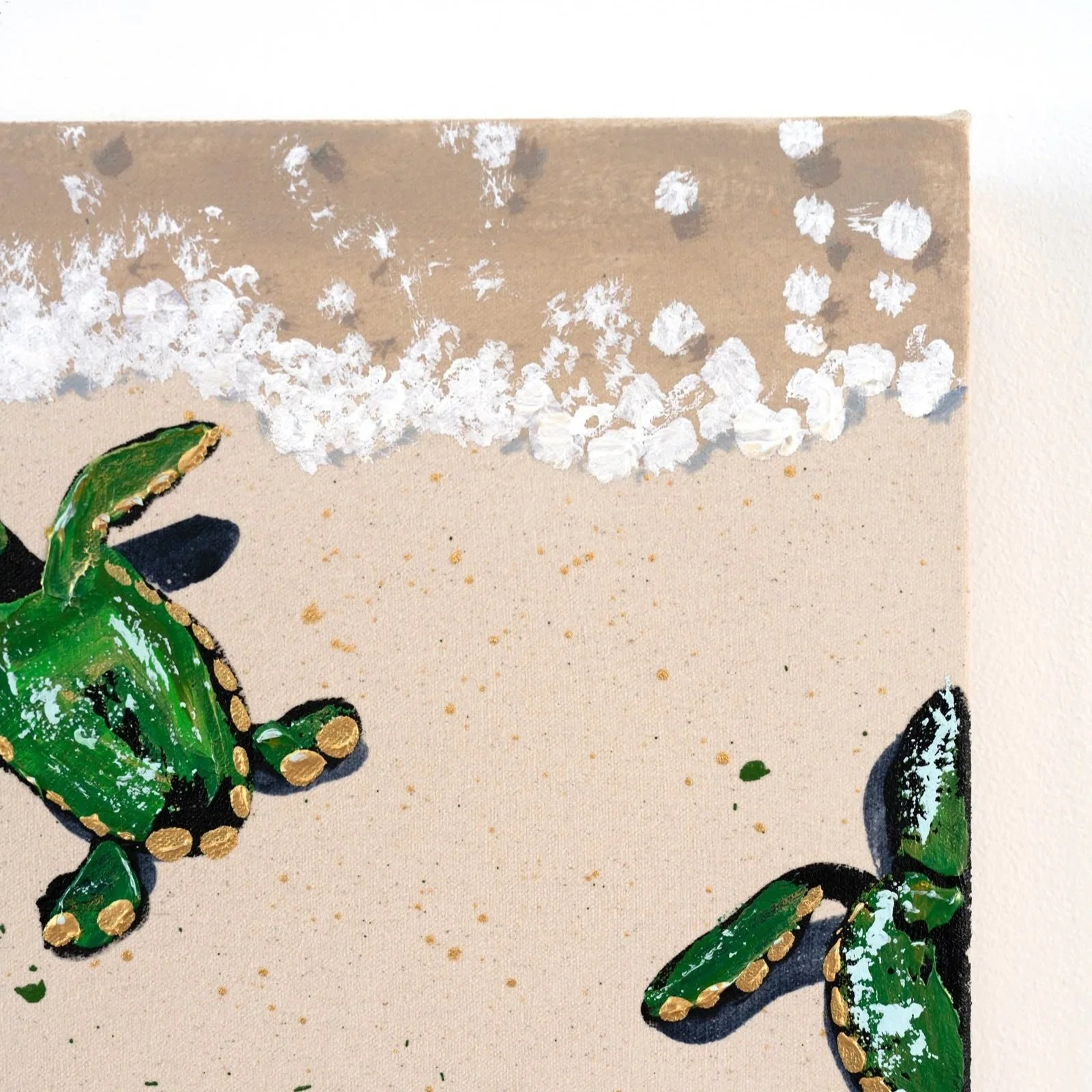Original sea turtle painting designed for collectors of contemporary coastal art by New York City based painter Josh Brown.