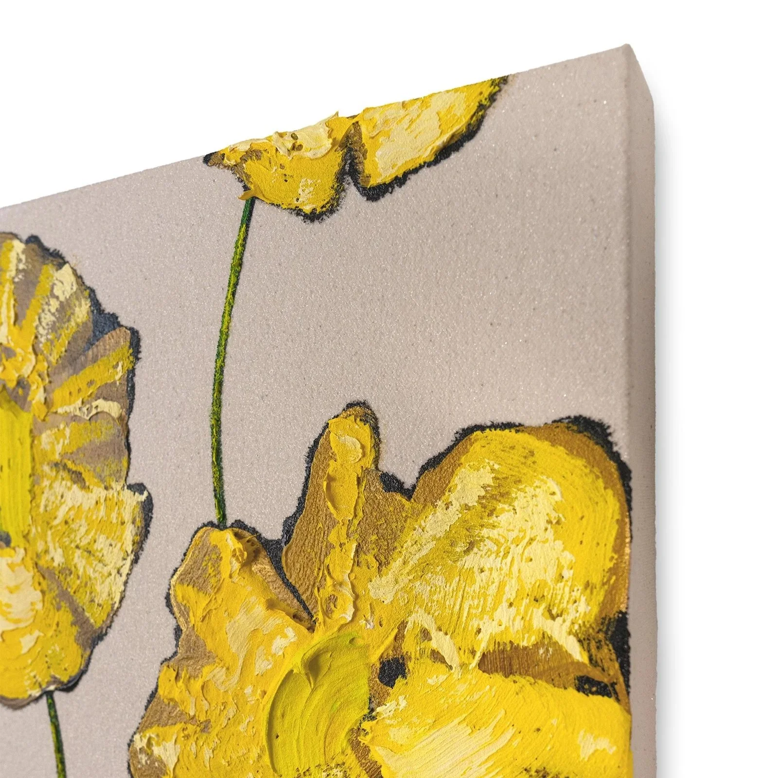 Abstract-inspired floral painting emphasizing color, rhythm, and surface texture by Josh Brown.
