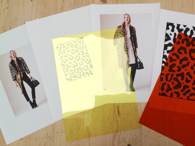 Miriam's birthday gift - a handmade Burberry-inspired a stencil / customisation kit!