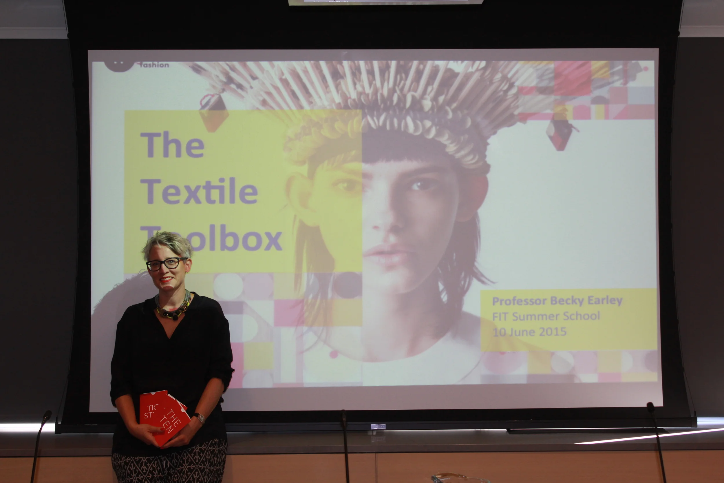 Sass Brown's FIT Summer School. My talk about The Textile Toolbox and using The TEN to redesign products, and also open minds...