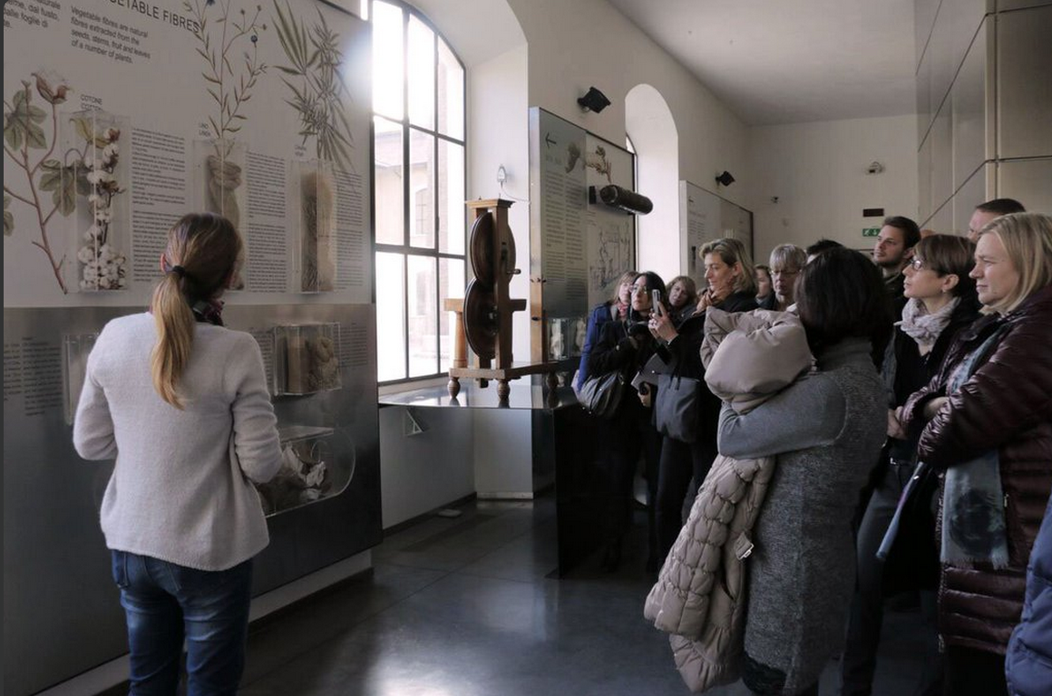 T2C consortium researchers on a guided tour, Prato Textile Museum, November 2015