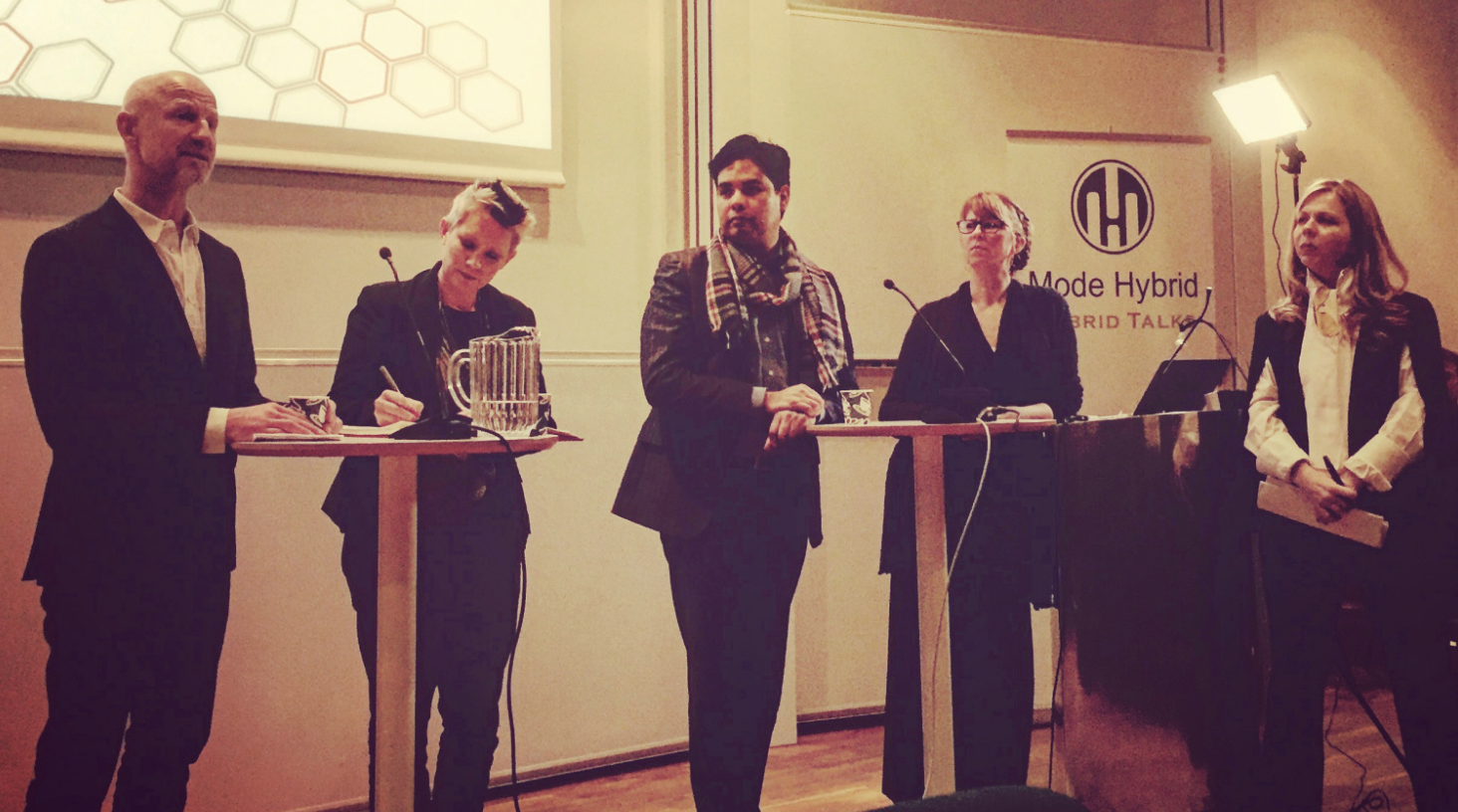 Hybrid Talking with Martin Johnson (left), Eduardo Escobedo, Susy Paisley and Annika Shelley