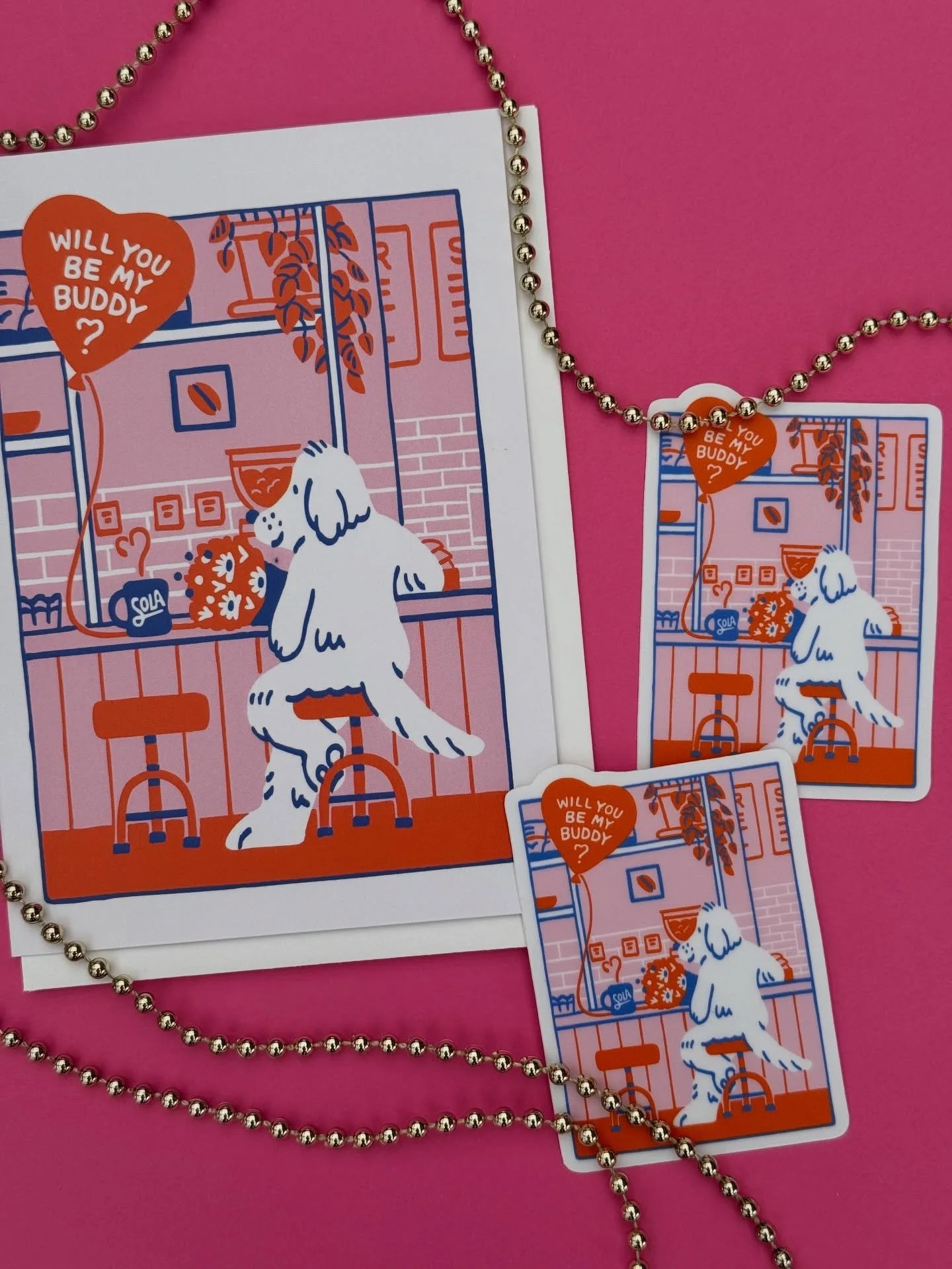 The best buddy we&rsquo;ve ever had 💞 @estherinthestudio whipped up this amazing love day buddy design so obviously we made shirts &amp; mugs &amp; cards &amp; stickers!!! Go tell your buddies you love them!! And if need more buddies in your life, t