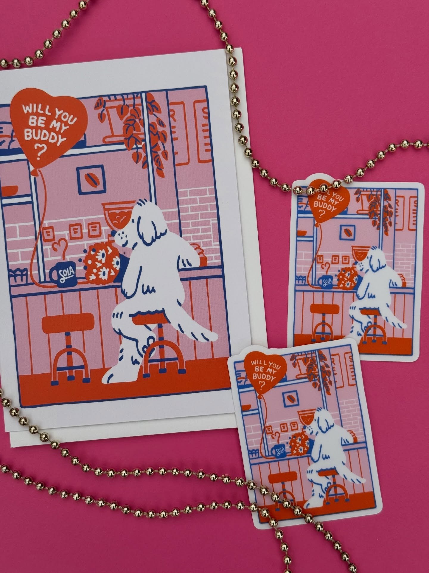 The best buddy we&rsquo;ve ever had 💞 @estherinthestudio whipped up this amazing love day buddy design so obviously we made shirts &amp; mugs &amp; cards &amp; stickers!!! Go tell your buddies you love them!! And if need more buddies in your life, t