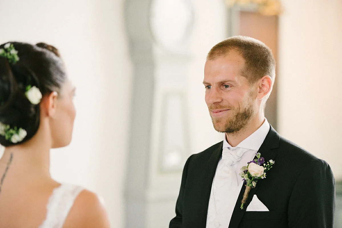 Groom during ceremony