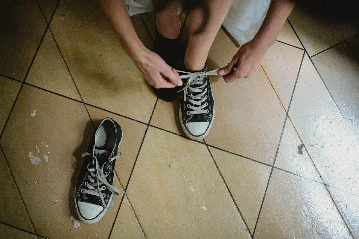 Alternative wedding shoes for this bride