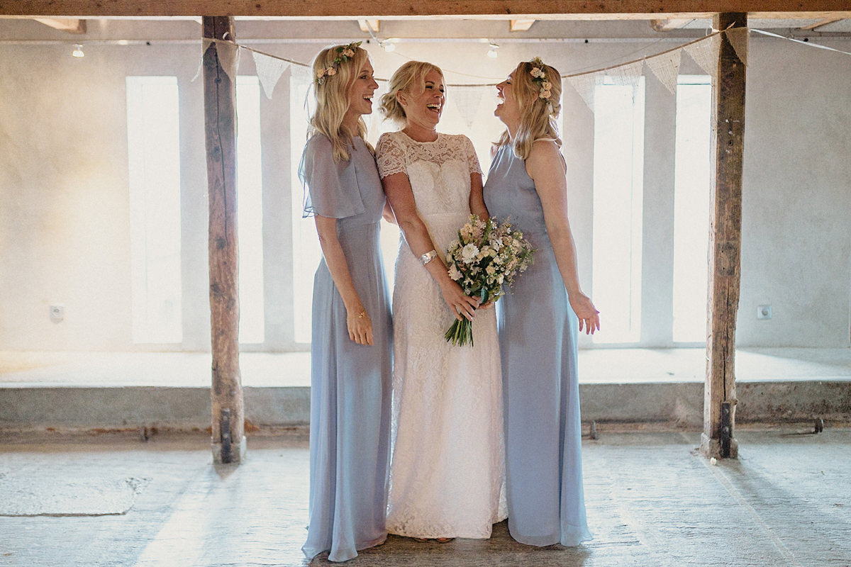 Bride and bridesmaids
