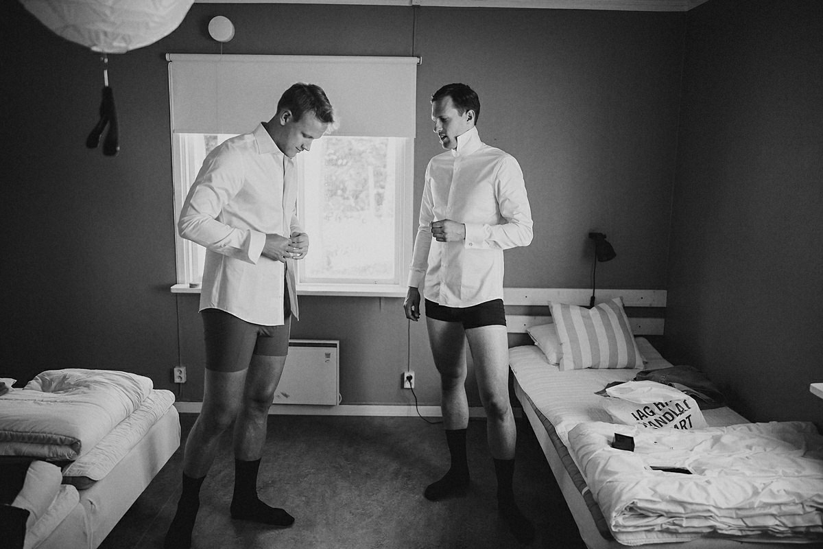 Boys getting ready