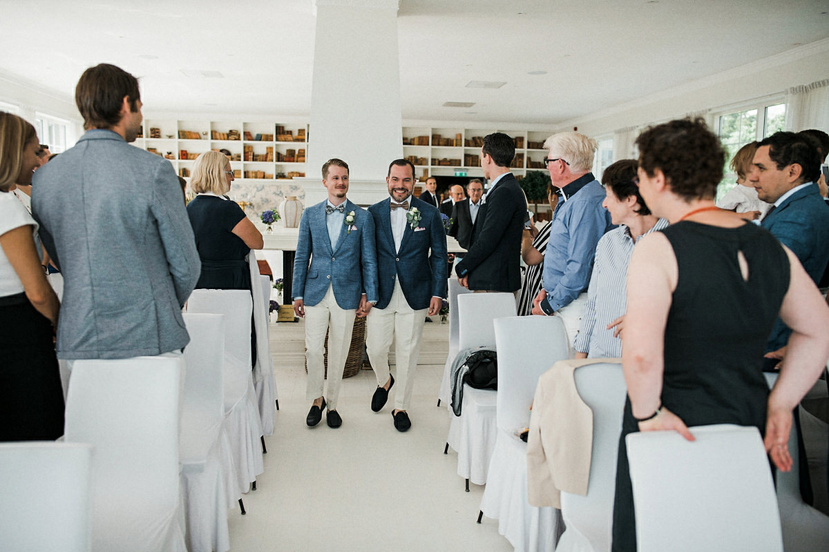 Wedding ceremony in a spa