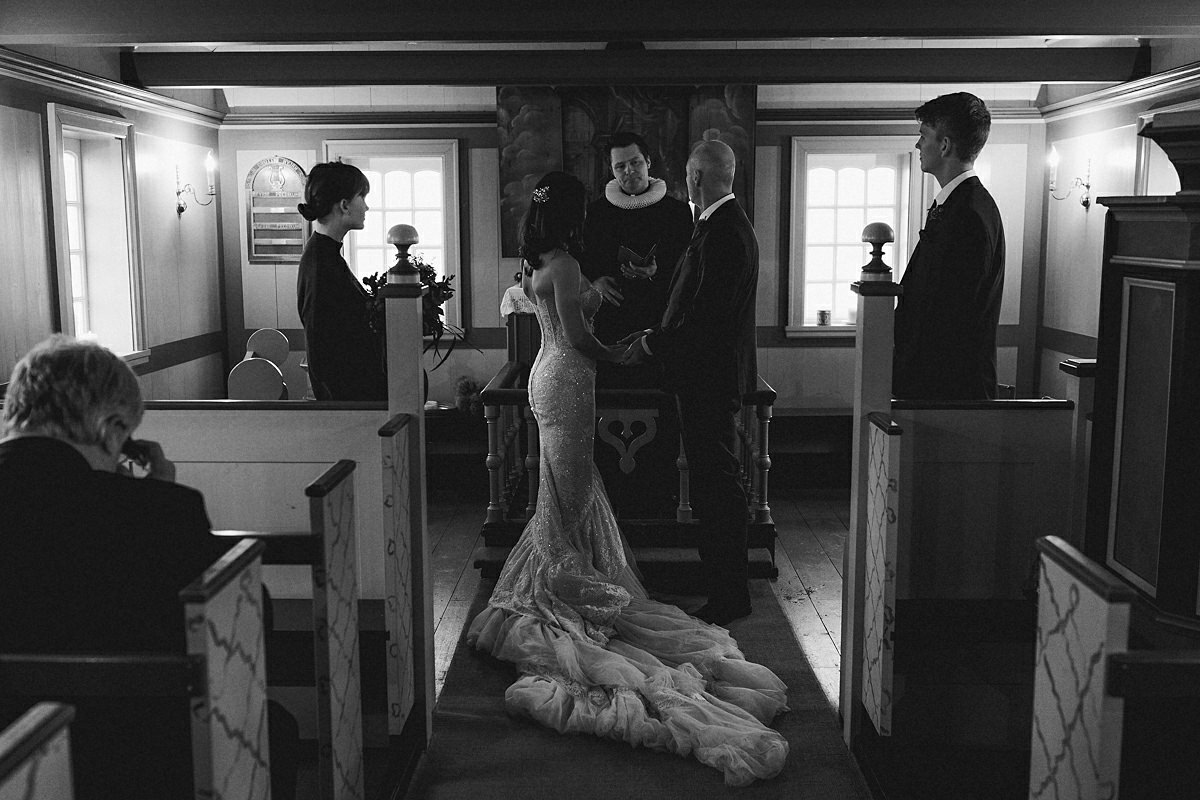 Ceremony black church Iceland