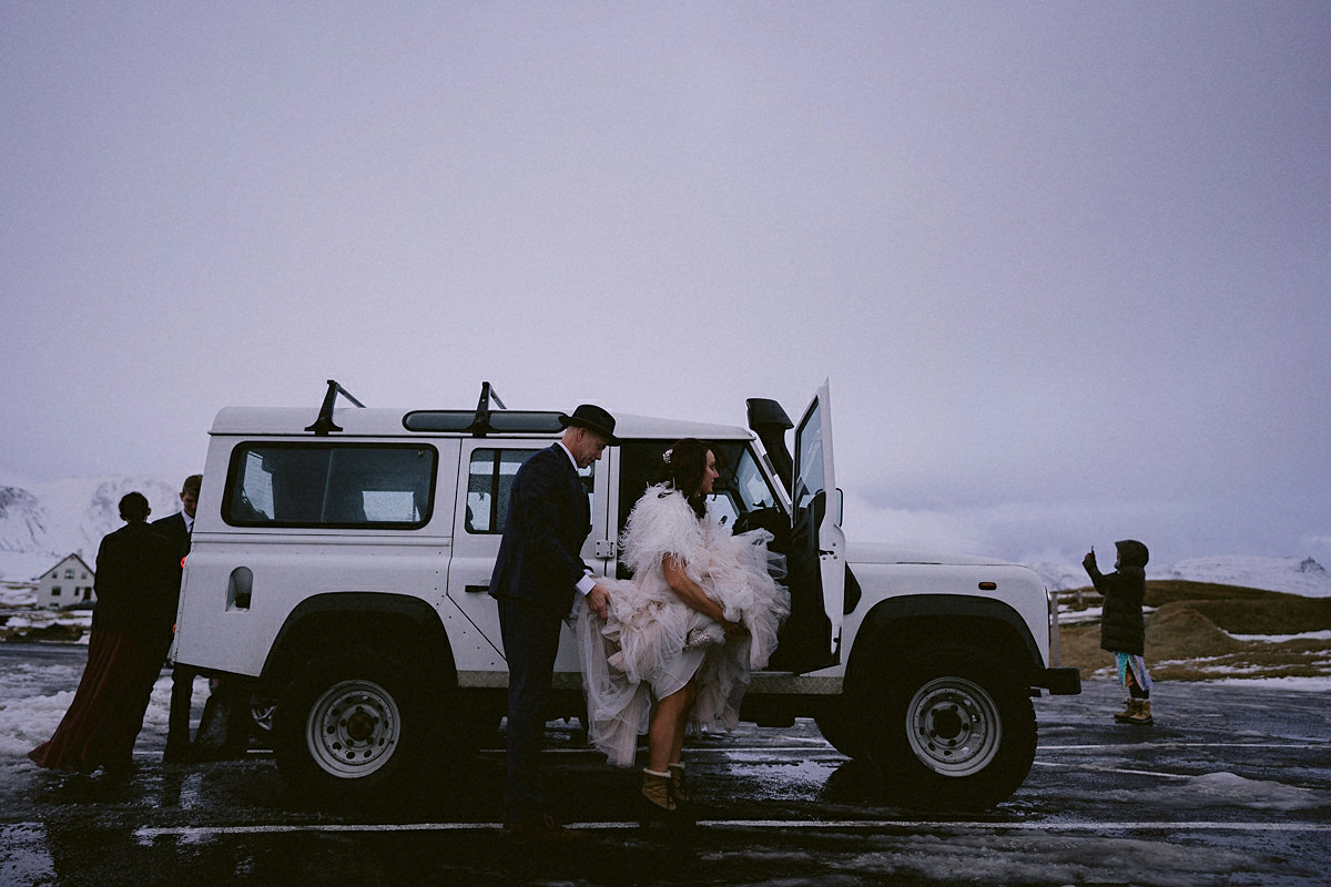 Getting out of the Land Rover