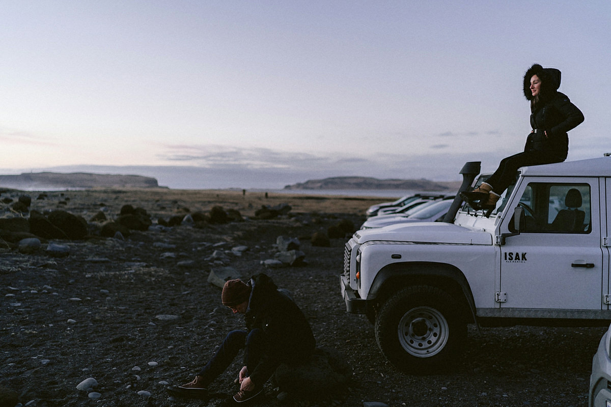 Land rover defender wedding ride