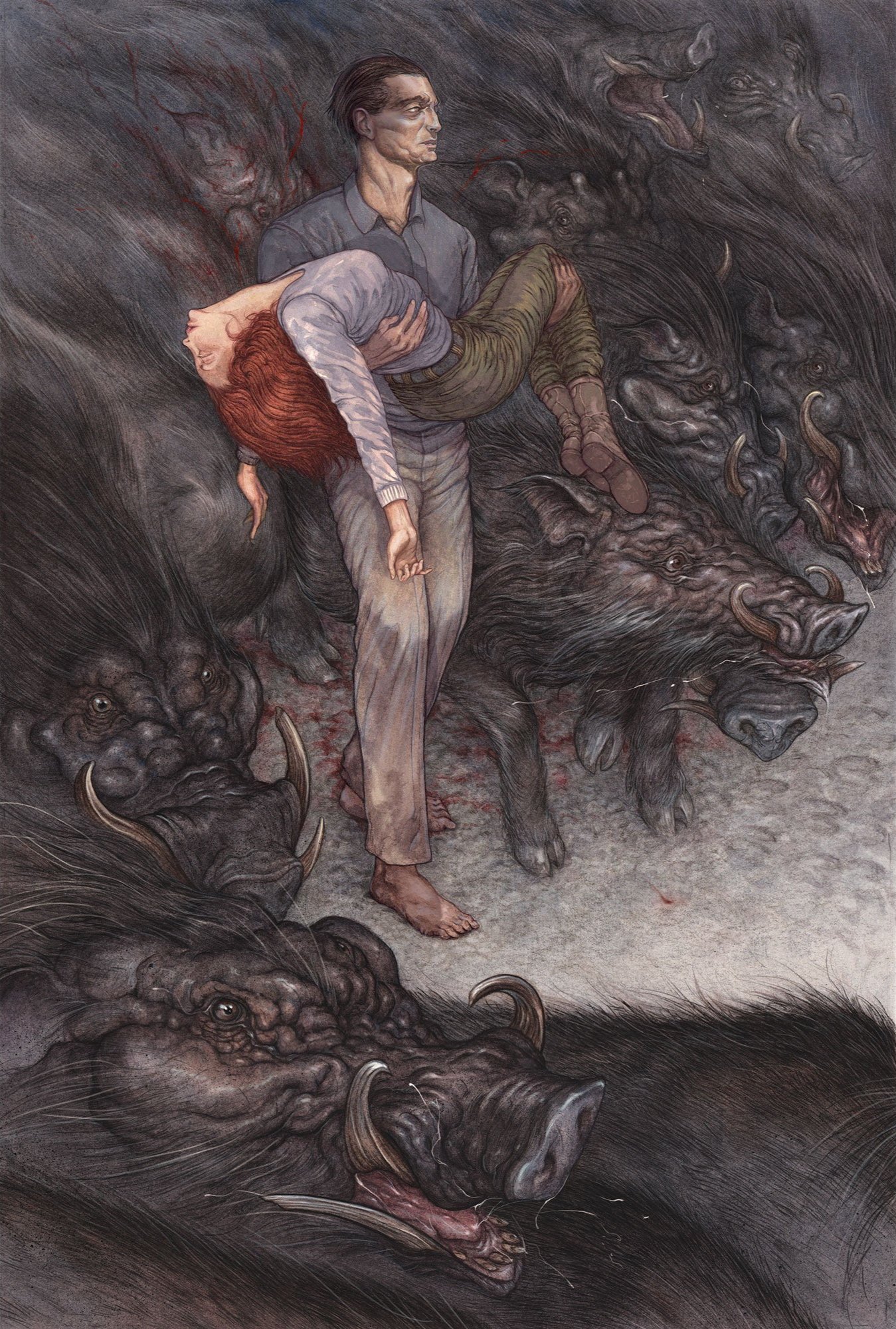 Dr. Lecter with pigs