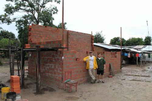    New construction in progress at the&nbsp;Guaraní village. &nbsp;Money is raised throughout the year to build new homes. &nbsp;   
