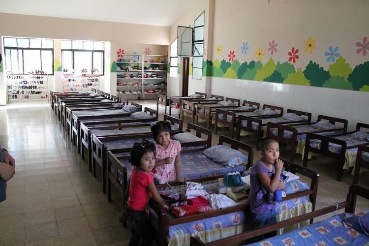    Sleeping quarters for the younger girls.   