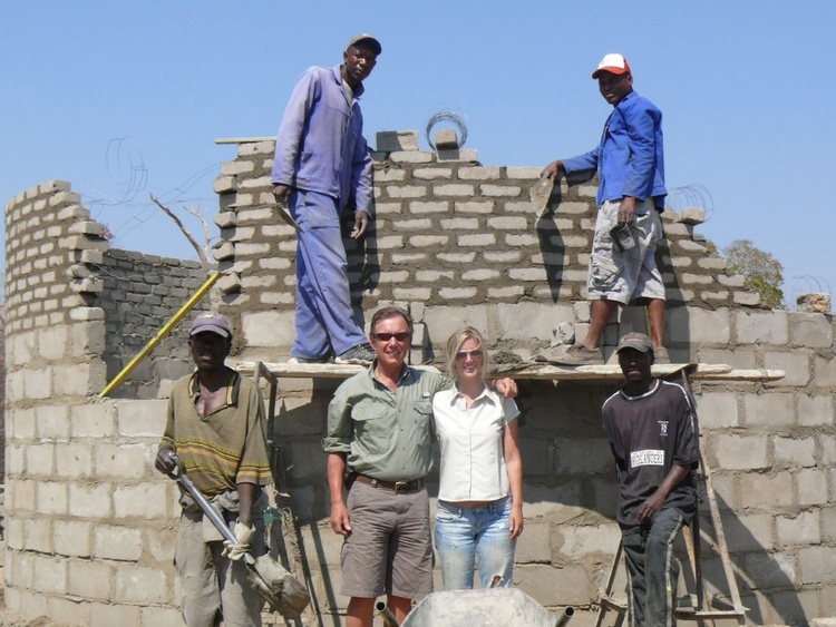   Teacher housing under construction&nbsp;  at Mtshayeli Junior School.  