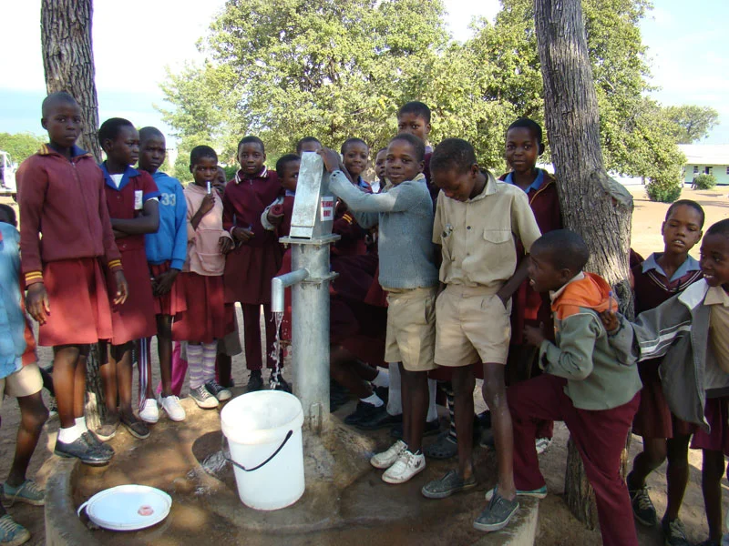   Ngamo school kids at lunch time.  