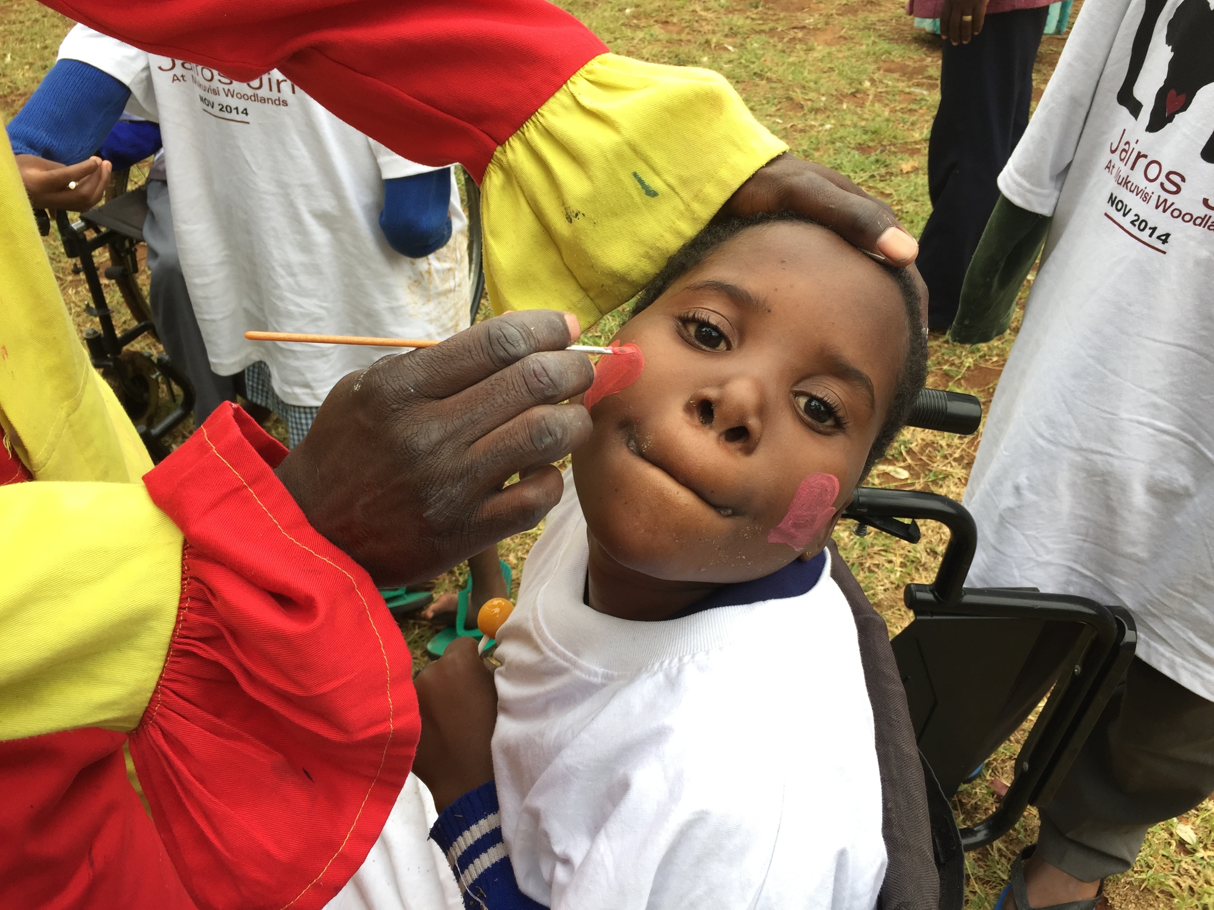  Face painting was one of the many activities. 