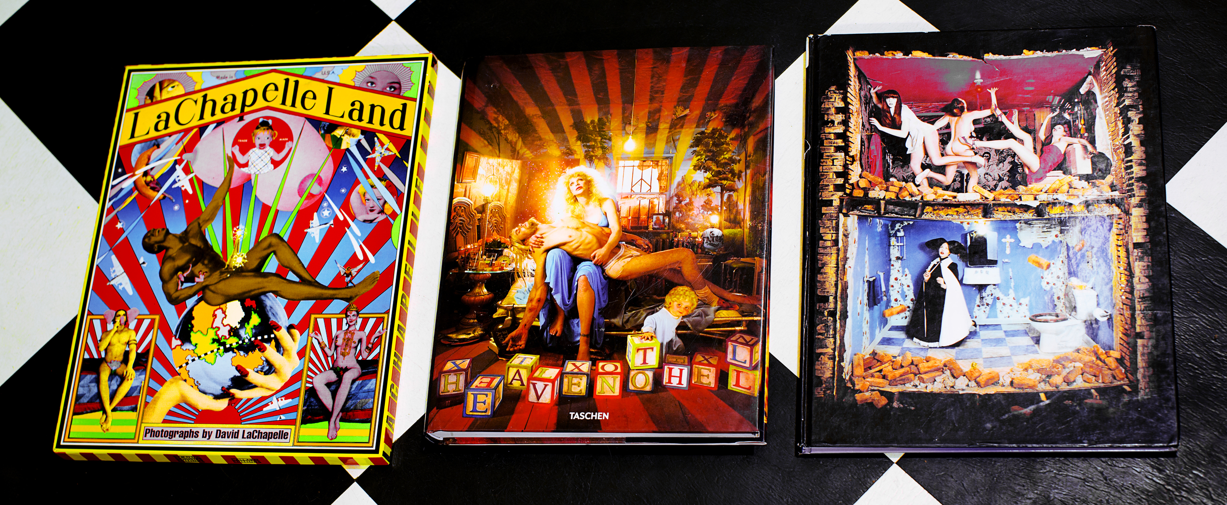 A few of my LaChapelle books. I find myself opening these once every other day or so just when I need a spark in my creativity.
