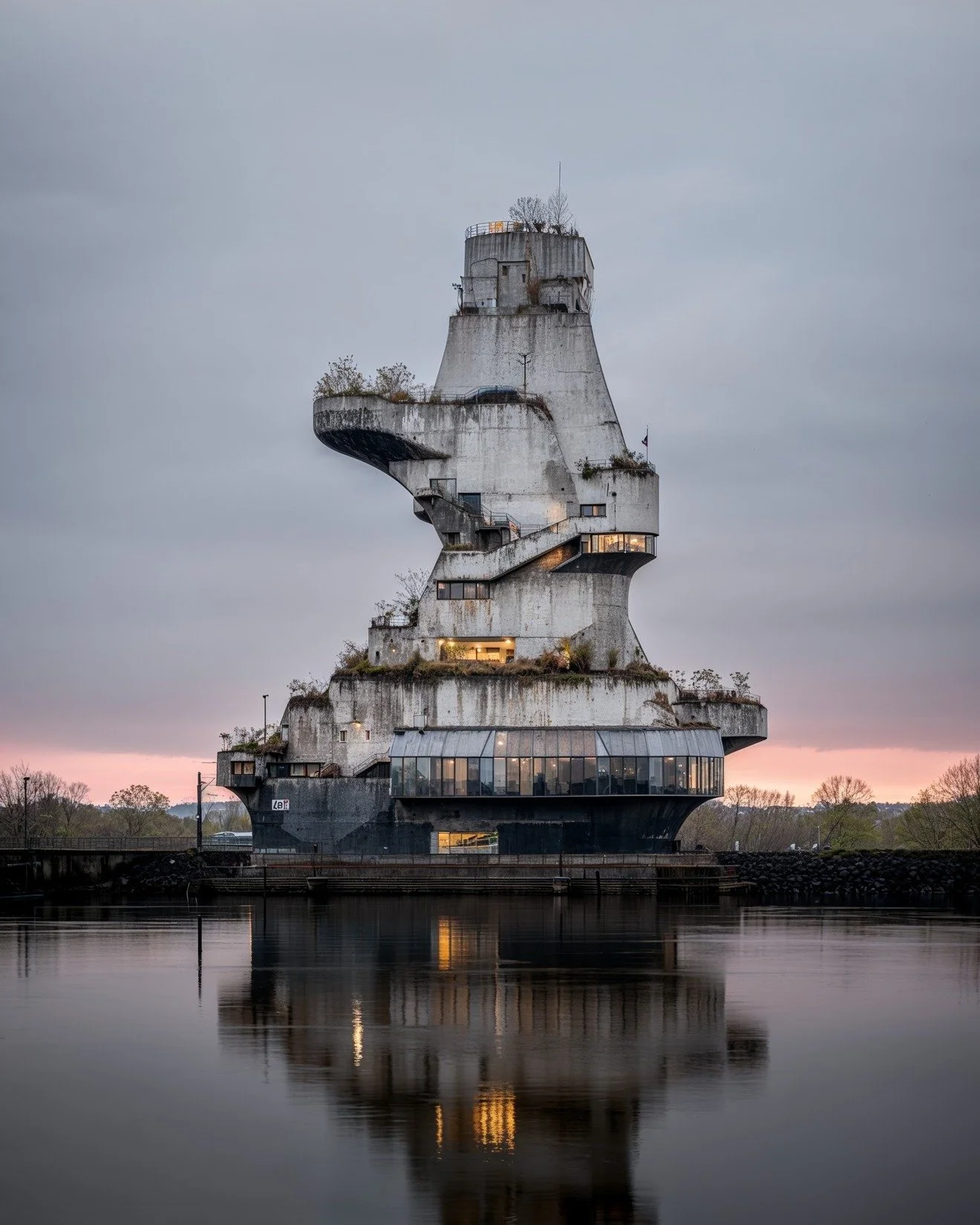 Future Past

Entre ruine habit&eacute;e et manifeste de b&eacute;ton, cette silhouette improbable semble surgir d'un futur d&eacute;j&agrave; pass&eacute;.
Empilement de strates, d'escaliers, de terrasses : une architecture qui h&eacute;site entre in