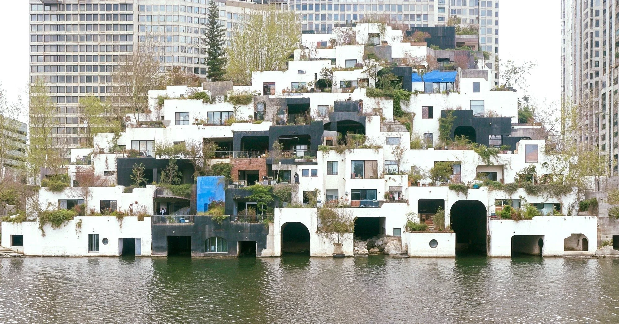 Impromptu shoreline village&mdash;stacking as inhabiting the unexpected.

#aiarchitecture #architecturevisualization #midjourney  #conceptarchitecture #aiart #urbanphotography #architecturelovers #generativeart #designinspiration #archilovers #contem