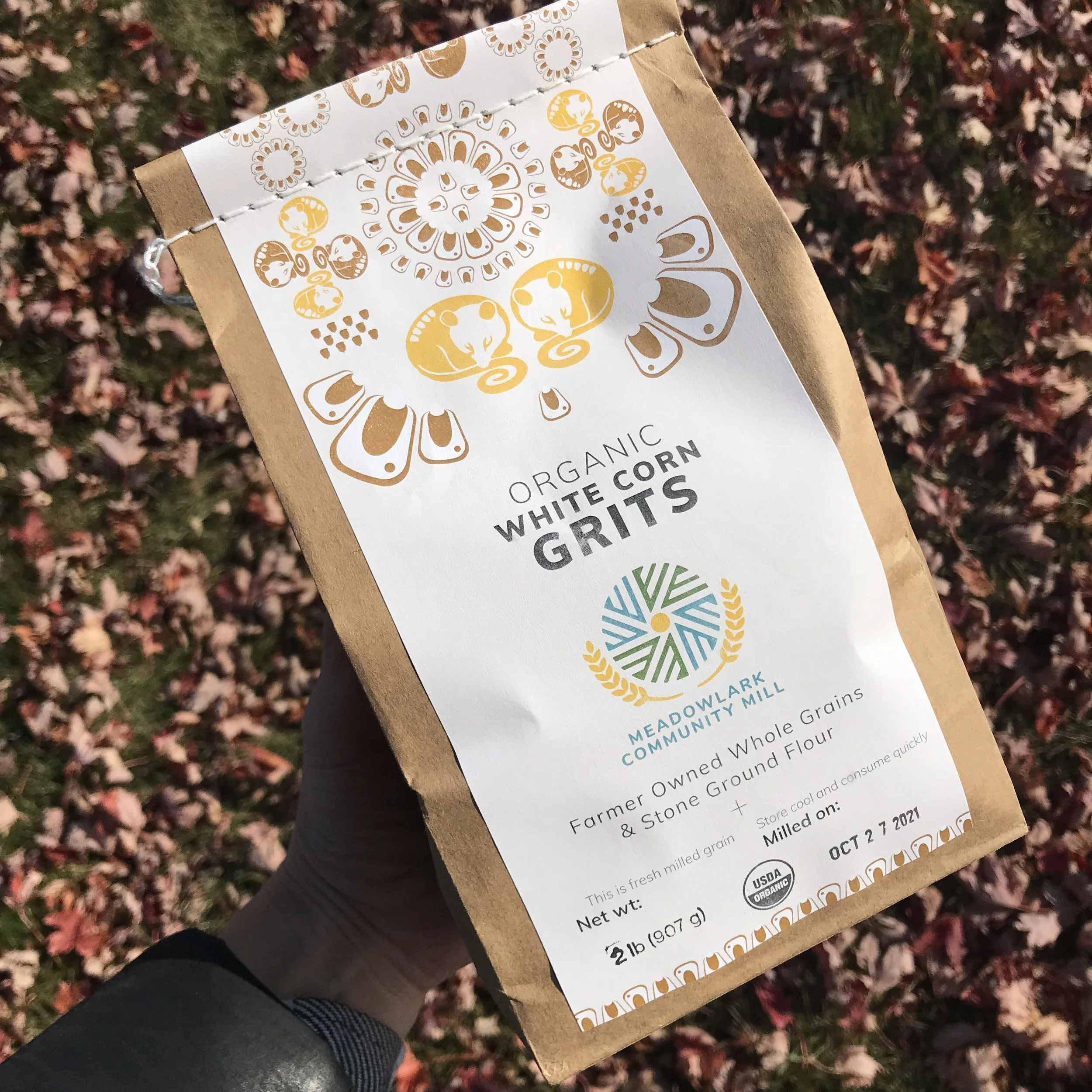 White Corn Grits Meadowlark Community Mill 2 lb — Enos Farms