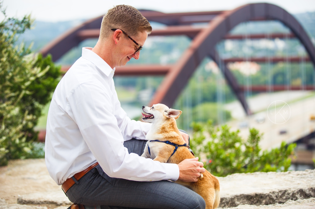 doggy-engagement-session-pennybacker-bridge-austin