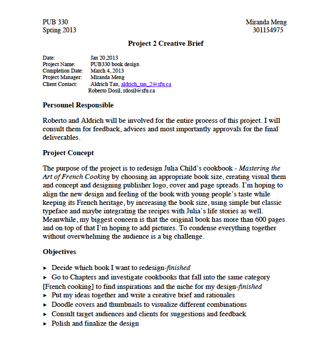 creative brief