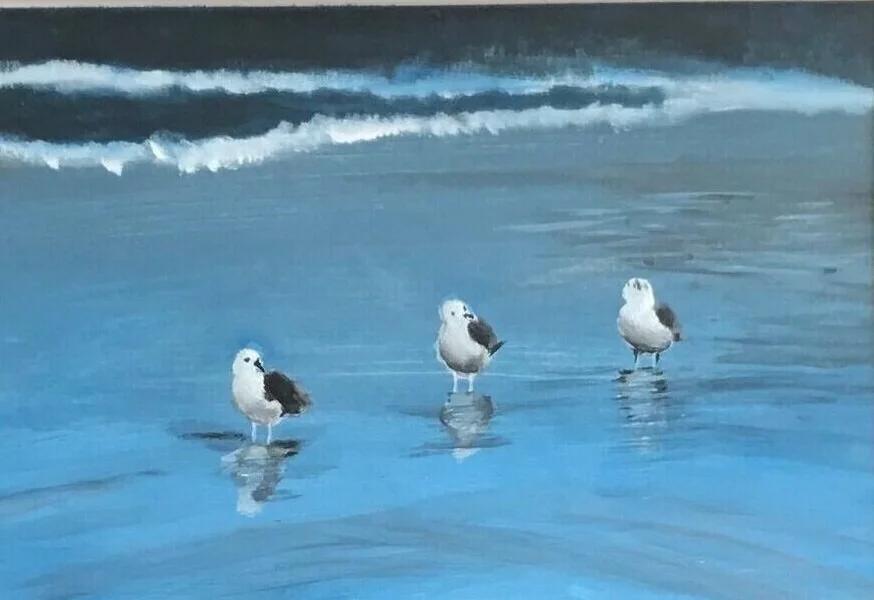 En plein air at Kitsilano (Acrylic)
