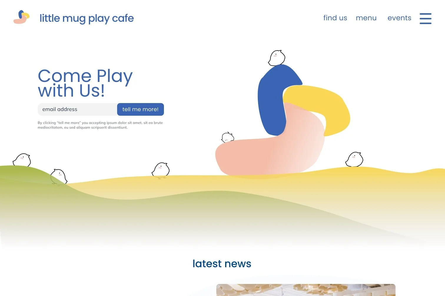website prototype snapshot