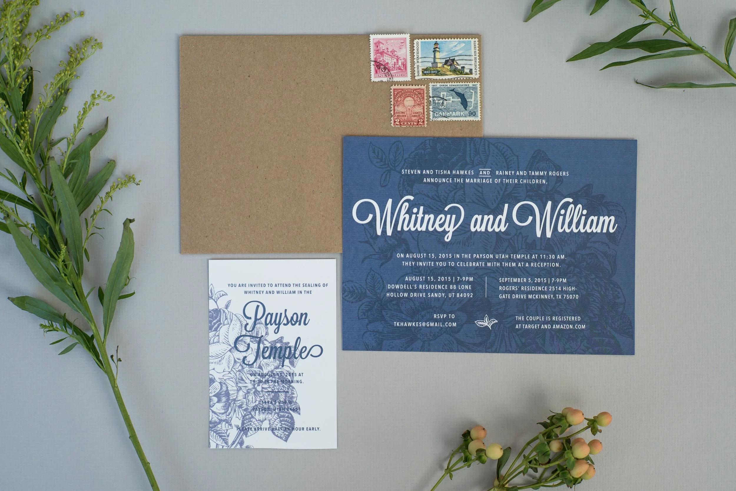 Whitney &amp; William - Invitation Design